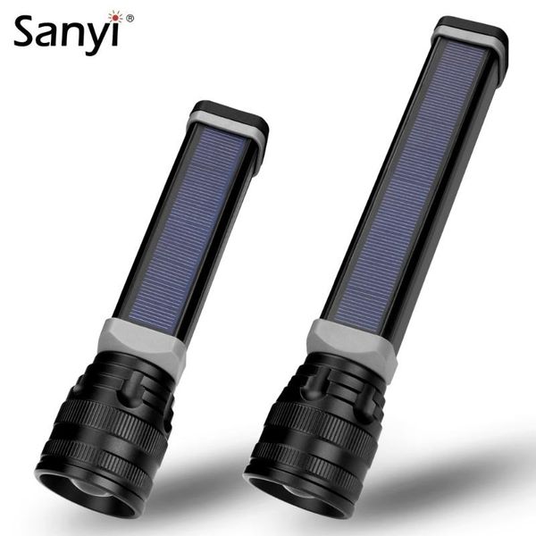 solar/usb powered rechargeable solar flashlights 18650 torch for outdoor camping mobile power bank built-in battery
solar/usb powered rechargeable solar flashlights 18650 torch for outdoor camping mobile power bank built-in battery