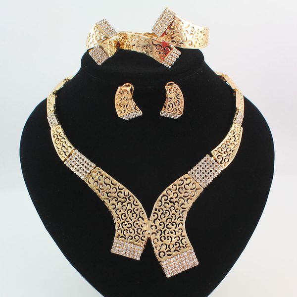 jewelry sets gold/silver plated statement necklace bracelet earring ring fashion crystal hollow tribal bridal bridesmaid wedding jewellery, Black
jewelry sets gold/silver plated statement necklace bracelet earring ring fashion crystal hollow tribal bridal bridesmaid wedding jewellery, Black