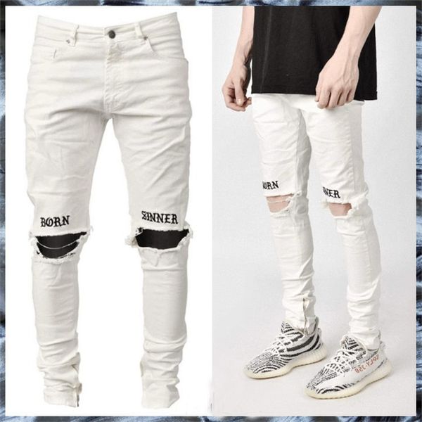 slim elasticity jeans mens hole pencil pants letter pattern fashion high street casual trouser with zipper, Blue
slim elasticity jeans mens hole pencil pants letter pattern fashion high street casual trouser with zipper, Blue