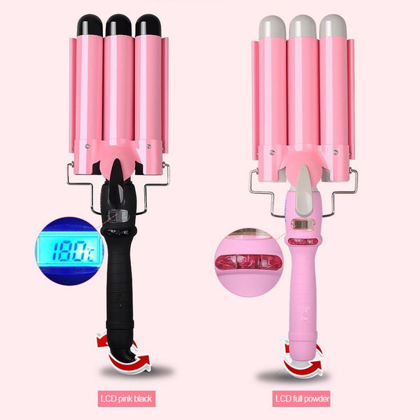 temperature control three-stick curling iron lcd temperature control water ripple curling iron hair curler styling tool tslm1
temperature control three-stick curling iron lcd temperature control water ripple curling iron hair curler styling tool tslm1