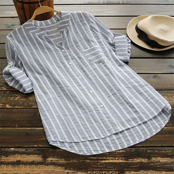 summer new fashion women long sleeve striped v neck blouse casual ladies loose tunic shirts plus size s 5xl, White
summer new fashion women long sleeve striped v neck blouse casual ladies loose tunic shirts plus size s 5xl, White