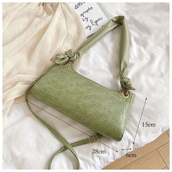 luxury women shoulder handbag crocodile pattern pu leather sac baguette vintage women bag shoulder green crossbody bolso 2020
luxury women shoulder handbag crocodile pattern pu leather sac baguette vintage women bag shoulder green crossbody bolso 2020