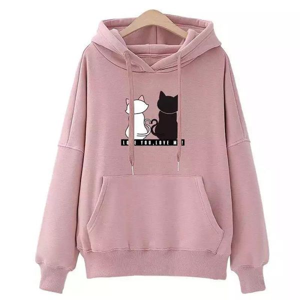 blouse women 2020 new autumn winter hooded long sleeve thick cartoon cat korean-style loose casual women, Black
blouse women 2020 new autumn winter hooded long sleeve thick cartoon cat korean-style loose casual women, Black