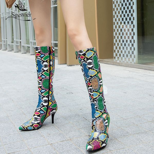 boots sgesvier 2021 autumn high heel female green black snake print stiletto pointed toe mid calf long riding shoes
boots sgesvier 2021 autumn high heel female green black snake print stiletto pointed toe mid calf long riding shoes