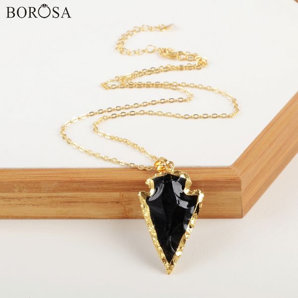 borosa natural black obsidian stone arrow pendant necklace fashion jewelry daily wearing cl143-n, Silver
borosa natural black obsidian stone arrow pendant necklace fashion jewelry daily wearing cl143-n, Silver
