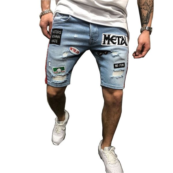 2020 mens streetwear denim streetstyle shorts summer cotton casual short pants camo shredded embroidered label shorts jeans, Blue
2020 mens streetwear denim streetstyle shorts summer cotton casual short pants camo shredded embroidered label shorts jeans, Blue