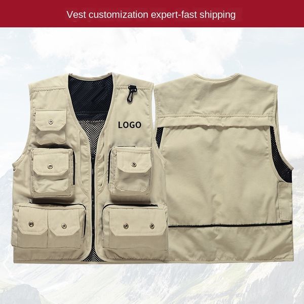 outdoor canvas multi-pocket reporter director pgraphy canvas printing fishing vest vest clothing, Black;white
outdoor canvas multi-pocket reporter director pgraphy canvas printing fishing vest vest clothing, Black;white