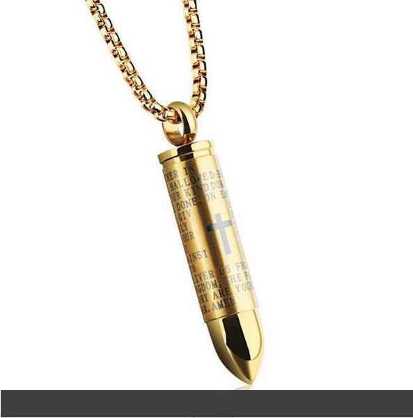 personalized stainless steel men's pendant can be unscrewed creative cross can be loaded with paper necklace
personalized stainless steel men's pendant can be unscrewed creative cross can be loaded with paper necklace