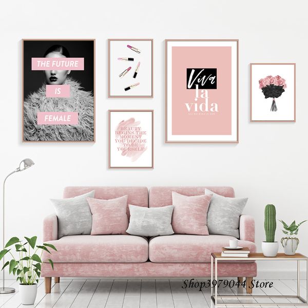 nordic poster beauty posters lipstick wall art canvas pink flower canvas painting pop art prints wall pictures for living room
nordic poster beauty posters lipstick wall art canvas pink flower canvas painting pop art prints wall pictures for living room