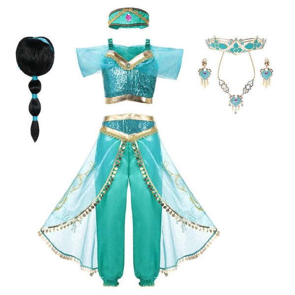 royal salon princess jasmine clothing set for baby girls aladdin movie kids cosplay jasmine pants with headband jewelry wig, White
royal salon princess jasmine clothing set for baby girls aladdin movie kids cosplay jasmine pants with headband jewelry wig, White