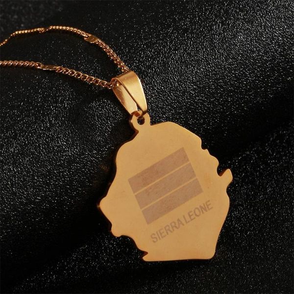 sierra leone map flag gold color charm pendant necklaces country maps jewelry, Silver
sierra leone map flag gold color charm pendant necklaces country maps jewelry, Silver