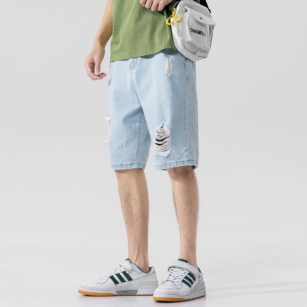 men's cotton light blue denim shorts male holes knee length straight short jeans solid casual hip hop distressed jeans shorts
men's cotton light blue denim shorts male holes knee length straight short jeans solid casual hip hop distressed jeans shorts