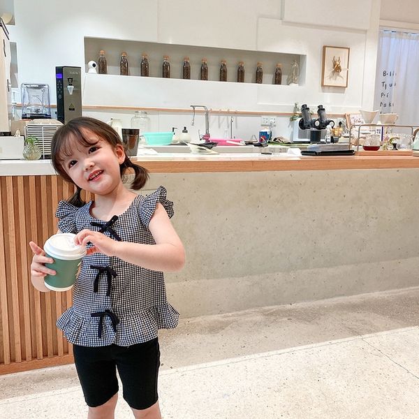 girls simple casual plaid shirt new children's foreign style korean shirt baby thin top, White;black
girls simple casual plaid shirt new children's foreign style korean shirt baby thin top, White;black