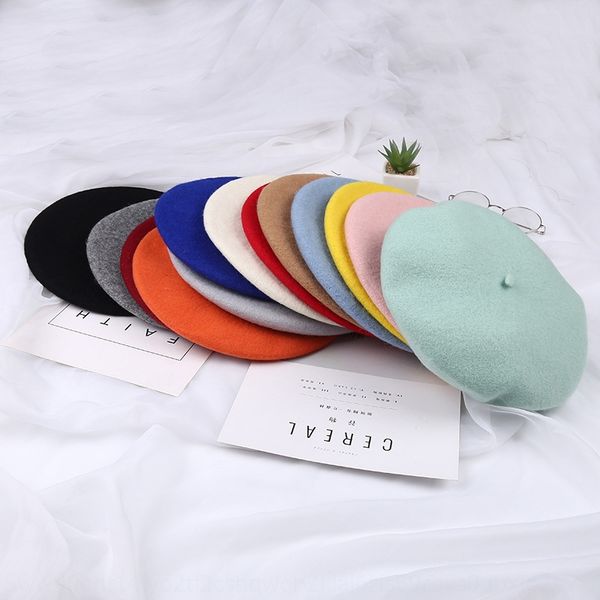 mori girl art painter's beret solid color painter children's parent-child bud hat wool beret hat, Yellow
mori girl art painter's beret solid color painter children's parent-child bud hat wool beret hat, Yellow