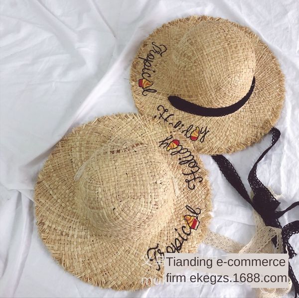 ins same type parent-child lafite straw straw sunscreen hat travel embroidery ribbon baby burr big edge sunscreen hat, Blue;gray
ins same type parent-child lafite straw straw sunscreen hat travel embroidery ribbon baby burr big edge sunscreen hat, Blue;gray