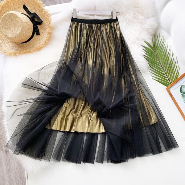 skirts gold women mesh tulle midi black a-line skirt 2021 spring summer glossy lining 4 colours elastic waist pleated big size
skirts gold women mesh tulle midi black a-line skirt 2021 spring summer glossy lining 4 colours elastic waist pleated big size