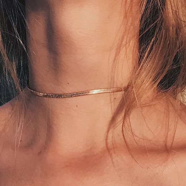 fashion simple yellow gold choker chain 11inch wave snake chain collar for women men party jewelry, Silver
fashion simple yellow gold choker chain 11inch wave snake chain collar for women men party jewelry, Silver