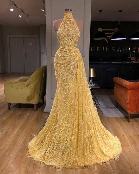 sparkling light yellow sequined feather evening dresses 2020 look slim design ruffles prom gown formal party dress vestido robe, Black;red
sparkling light yellow sequined feather evening dresses 2020 look slim design ruffles prom gown formal party dress vestido robe, Black;red