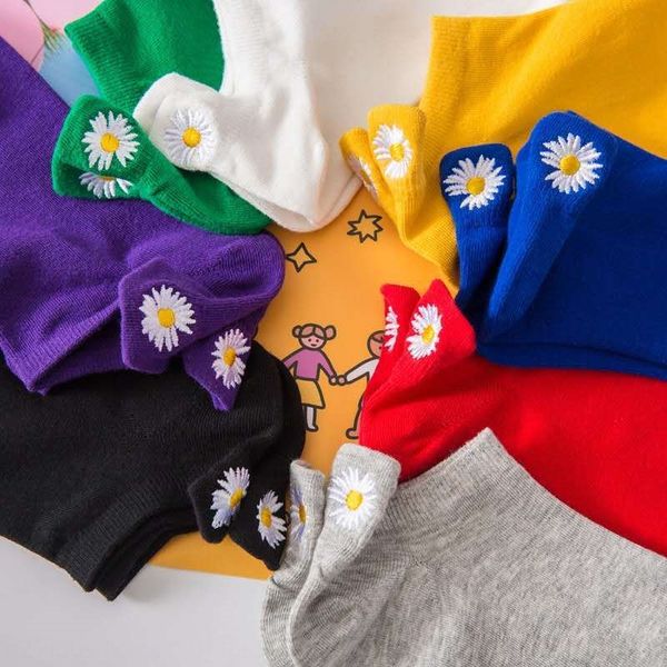 women's short boat cotton shallow boat embroidered solid color cotton socks ins fashionable daisies women's socks, Pink;yellow
women's short boat cotton shallow boat embroidered solid color cotton socks ins fashionable daisies women's socks, Pink;yellow