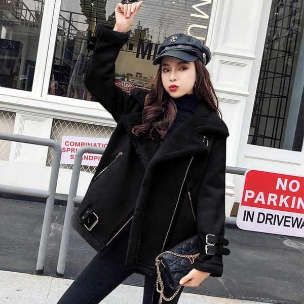 faux fur coat women winter turn-down collar zipper coat wool thick warm fur plush women fluffy jacket, Black
faux fur coat women winter turn-down collar zipper coat wool thick warm fur plush women fluffy jacket, Black