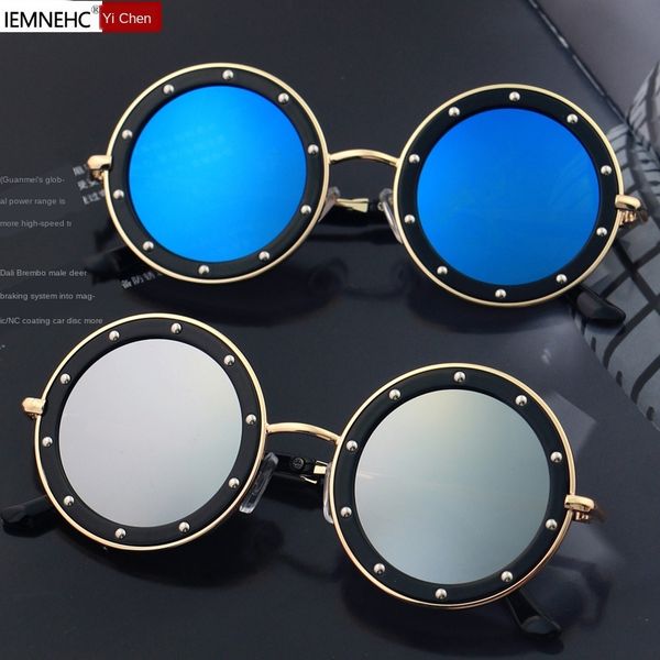 baby personality children boys and girls round frame rivet sun catwalk glasses uv-proof sun glasses fashion, Blue
baby personality children boys and girls round frame rivet sun catwalk glasses uv-proof sun glasses fashion, Blue