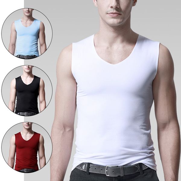 men summer elastic ice silk vest seamless sleeveless wide shoulder solid color breathable sports plus size 5xl, White;black
men summer elastic ice silk vest seamless sleeveless wide shoulder solid color breathable sports plus size 5xl, White;black