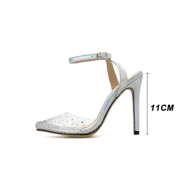 fashion rhinestone pvc transparent shoes stilettos high heels sandals women pointed toe party silver party wedding shoes cs05, Black
fashion rhinestone pvc transparent shoes stilettos high heels sandals women pointed toe party silver party wedding shoes cs05, Black