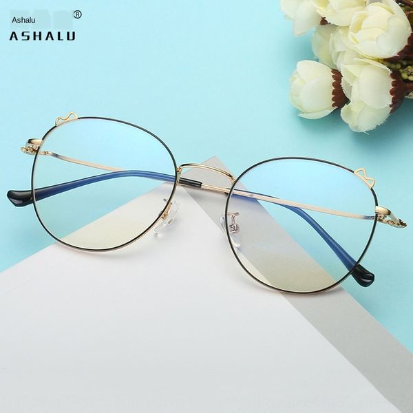 new cat ear anti-blue-ray frame women's korean fashion plain myopia glasses artistic myopia glasses, Silver
new cat ear anti-blue-ray frame women's korean fashion plain myopia glasses artistic myopia glasses, Silver
