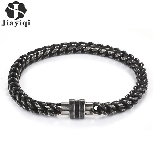 jiayiqi wheat stainless steel chain bracelet trendy men jewelry unique magnetic clasp wristband male bangle gift wholesale 22cm, Black
jiayiqi wheat stainless steel chain bracelet trendy men jewelry unique magnetic clasp wristband male bangle gift wholesale 22cm, Black