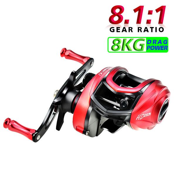 baitcasting reel 13+1 bb high speed 8.1:1 gear ratio casting reel fishing brass main gear shaft aluminum handle fishing reel
baitcasting reel 13+1 bb high speed 8.1:1 gear ratio casting reel fishing brass main gear shaft aluminum handle fishing reel