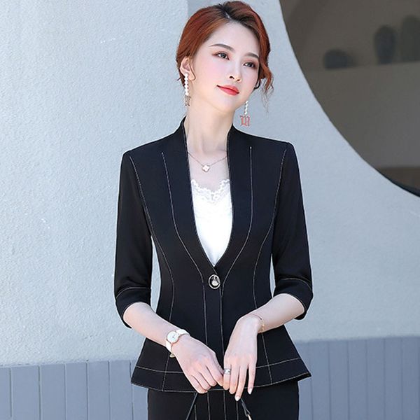 womens plus size blazers coats 2020 autumn cotton blend splicing stripe slim fit small suits jackets ladies skinny blazers suits, White;black
womens plus size blazers coats 2020 autumn cotton blend splicing stripe slim fit small suits jackets ladies skinny blazers suits, White;black