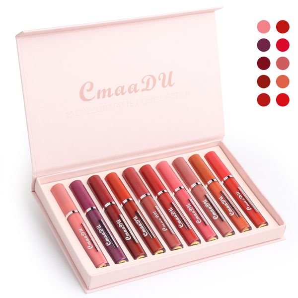 cmaadu 10 colors lipstick set liquid matte waterproof makeup lip gloss comfortable long-lasting lipgloss kit cosmetics
cmaadu 10 colors lipstick set liquid matte waterproof makeup lip gloss comfortable long-lasting lipgloss kit cosmetics