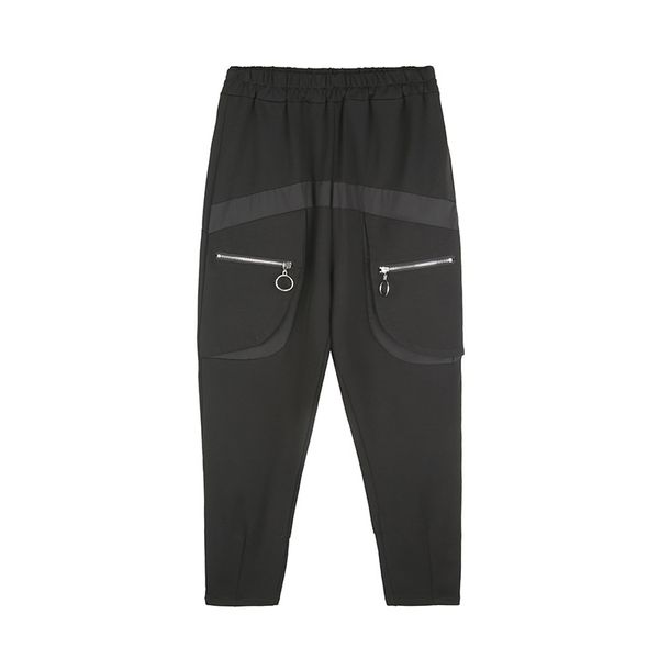 women's pants & capris 2021 women fashion iron ring zipper casual big pockets harem loose streetwear long female joggers, Black;white
women's pants & capris 2021 women fashion iron ring zipper casual big pockets harem loose streetwear long female joggers, Black;white