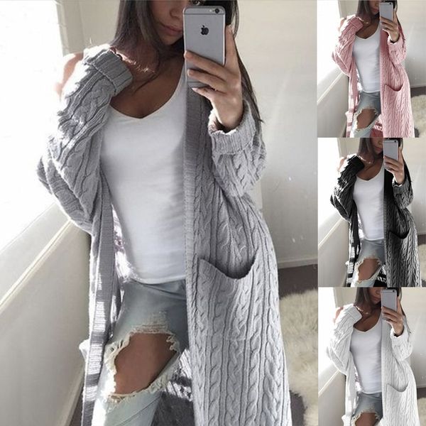 2020 autumn and winter sweater style long double pocket full body twist sweater cardigan, White;black
2020 autumn and winter sweater style long double pocket full body twist sweater cardigan, White;black