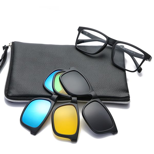 spectacle frame with 4pcs clip on sunglasses polarized magnetic glasses set myopia optical 3d reading glasses for kids, White;black
spectacle frame with 4pcs clip on sunglasses polarized magnetic glasses set myopia optical 3d reading glasses for kids, White;black