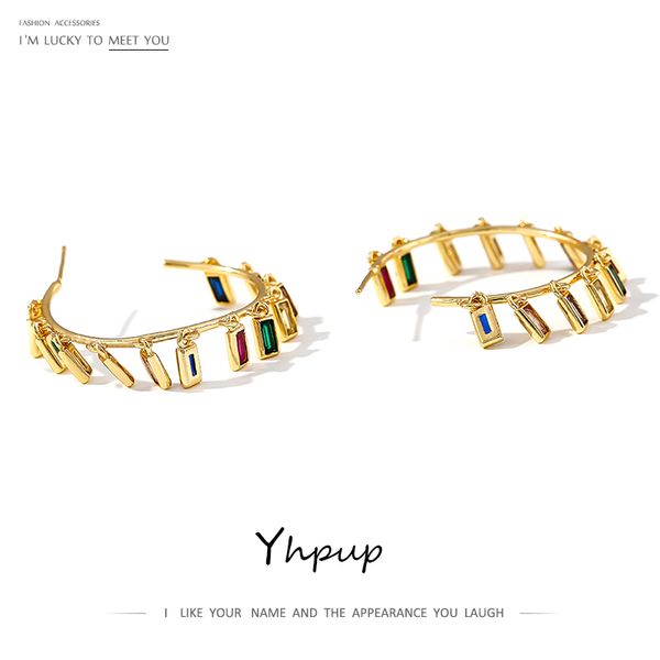 yhpup brand personality rainbow hoop earrings vintage bohemia jewelry charm copper gold brincos for women party jewelry gift new, Golden;silver
yhpup brand personality rainbow hoop earrings vintage bohemia jewelry charm copper gold brincos for women party jewelry gift new, Golden;silver