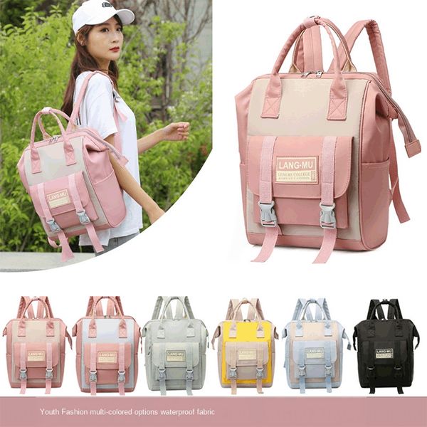 08u2i new large capacity casual korean fashion color matching multifunctional backpack leisure leisure backpack casual bag hipster student b, White
08u2i new large capacity casual korean fashion color matching multifunctional backpack leisure leisure backpack casual bag hipster student b, White