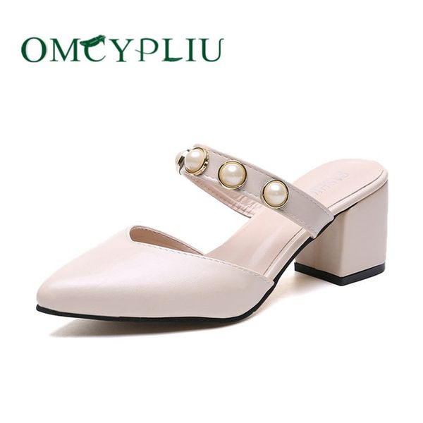 slippers female summer 2020 fashion plus size semi-slippers thick heel pointed women high heels two wear ladies pearl sandals, Black
slippers female summer 2020 fashion plus size semi-slippers thick heel pointed women high heels two wear ladies pearl sandals, Black