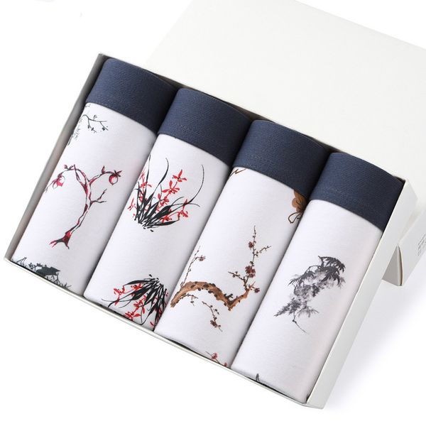 underpants 4pcs/lot men boxer cotton underwear fashion print shorts comfortable breathable mens male boxers floral, Black;white
underpants 4pcs/lot men boxer cotton underwear fashion print shorts comfortable breathable mens male boxers floral, Black;white