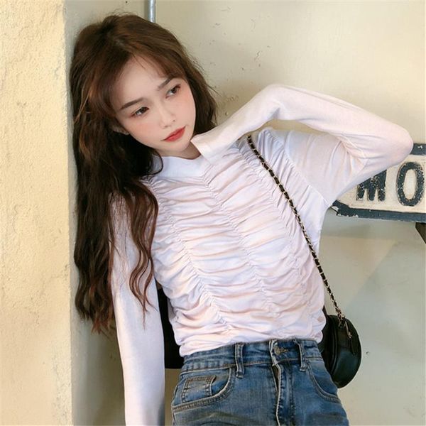 female korean harajuku casual ins ruffled solid color t-shirt women's t-shirts japanese kawaii ulzzang clothes for women, White
female korean harajuku casual ins ruffled solid color t-shirt women's t-shirts japanese kawaii ulzzang clothes for women, White