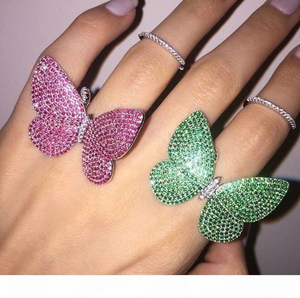 luxury design made of sterling silver 925 the moving butterfly ring with white blue green red or black zircon wedding jewelry, Golden;silver
luxury design made of sterling silver 925 the moving butterfly ring with white blue green red or black zircon wedding jewelry, Golden;silver