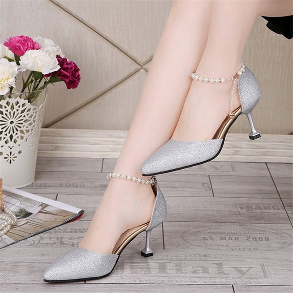 dress shoes 2021 pointed toe high heels rimocy elegant ladies shinning glitter gold silver pumps ankle strap wedding party woman, Black
dress shoes 2021 pointed toe high heels rimocy elegant ladies shinning glitter gold silver pumps ankle strap wedding party woman, Black