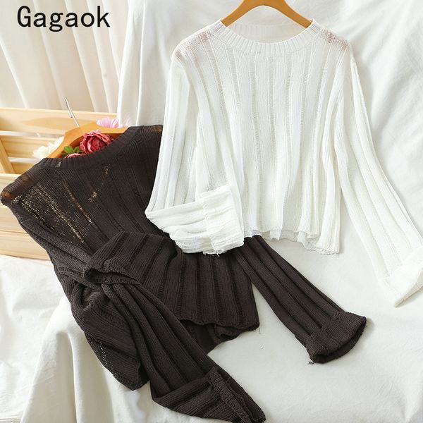 gagaok casual women knitted sweater 2020 spring autumn new thin solid full o-neck sweaters slim simple wild fashion pullover, White;black
gagaok casual women knitted sweater 2020 spring autumn new thin solid full o-neck sweaters slim simple wild fashion pullover, White;black