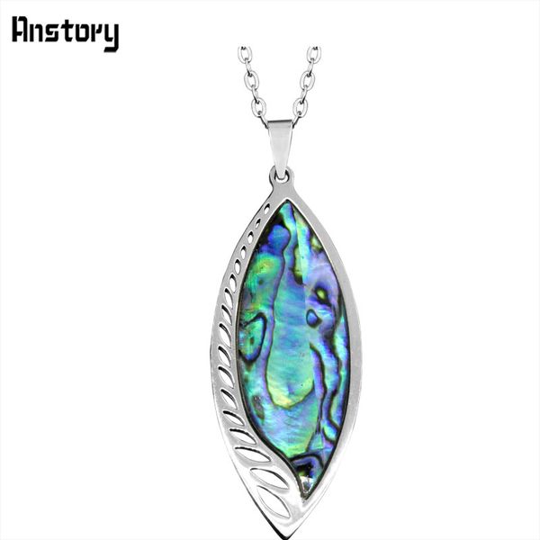 anstory leaf stainless steel shell pendant necklace for women personality fashion jewelry tn358, Silver
anstory leaf stainless steel shell pendant necklace for women personality fashion jewelry tn358, Silver