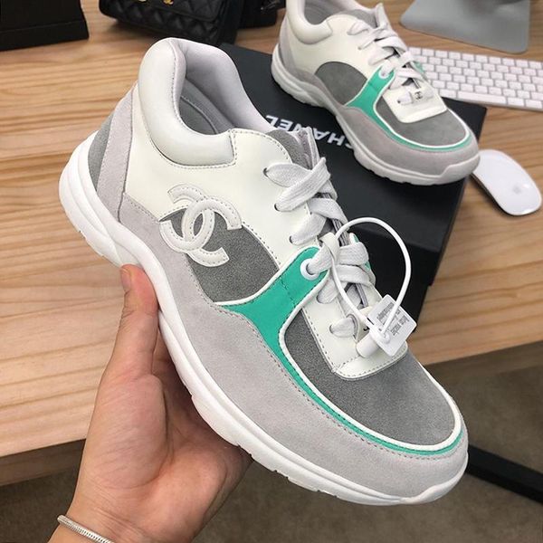 women shoes fashion sneakers breathable with box zapatos de mujer luxury casual shoes for women drop ship chaussures de femme lace -up, Black