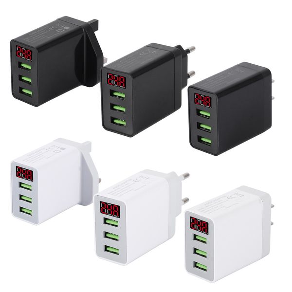 Multi-port USB Charger Universal Travel Charger for US EU UK Intelligent Digital Current and Voltage 3USB Mobile Phone Charging Head
Multi-port USB Charger Universal Travel Charger for US EU UK Intelligent Digital Current and Voltage 3USB Mobile Phone Charging Head