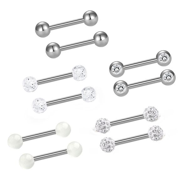 5 pairs 316l stainless steel eyebrow ring barbell nose stud ring pierced for girl women valentines day jewelry gifts, Slivery;golden
5 pairs 316l stainless steel eyebrow ring barbell nose stud ring pierced for girl women valentines day jewelry gifts, Slivery;golden