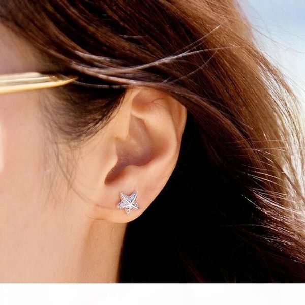 authentic 925 silver starfish stud earrings for pandora cz diamond wedding jewelry earring with gift box set, Golden;silver
authentic 925 silver starfish stud earrings for pandora cz diamond wedding jewelry earring with gift box set, Golden;silver