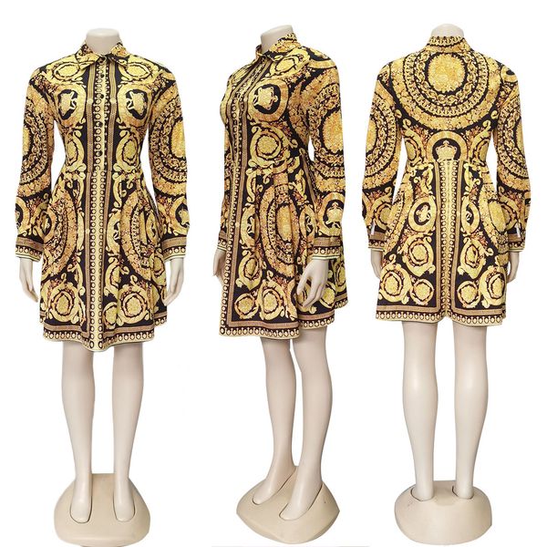 casaul paisley vintage print gold dress women v neck short shirt dress summer elegant party club dress large size robe wholesale, Black;gray
casaul paisley vintage print gold dress women v neck short shirt dress summer elegant party club dress large size robe wholesale, Black;gray