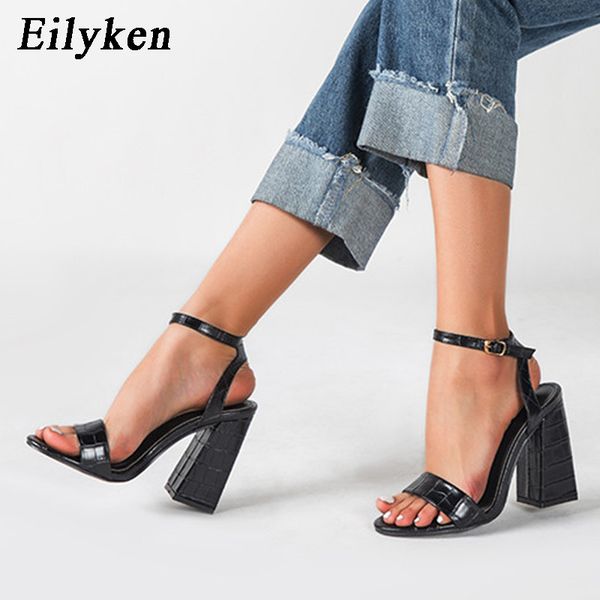 eilyken peep toe ankle buckle strap square heel gladiator sandals woman summer soft leather casual shoes cs08, Black
eilyken peep toe ankle buckle strap square heel gladiator sandals woman summer soft leather casual shoes cs08, Black